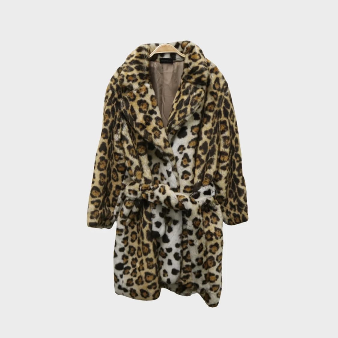 THUNDER 호피 페이크 퍼 벨트 자켓 60791 상품이미지1