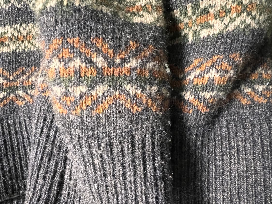 [부기홀리데이] 페어아일 니트 베스트 (브라운) 상품이미지5