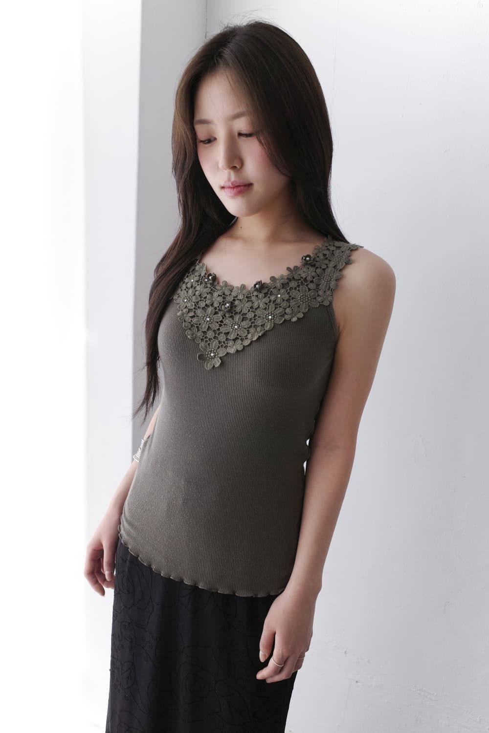 flower crochet sleeveless 상품이미지3