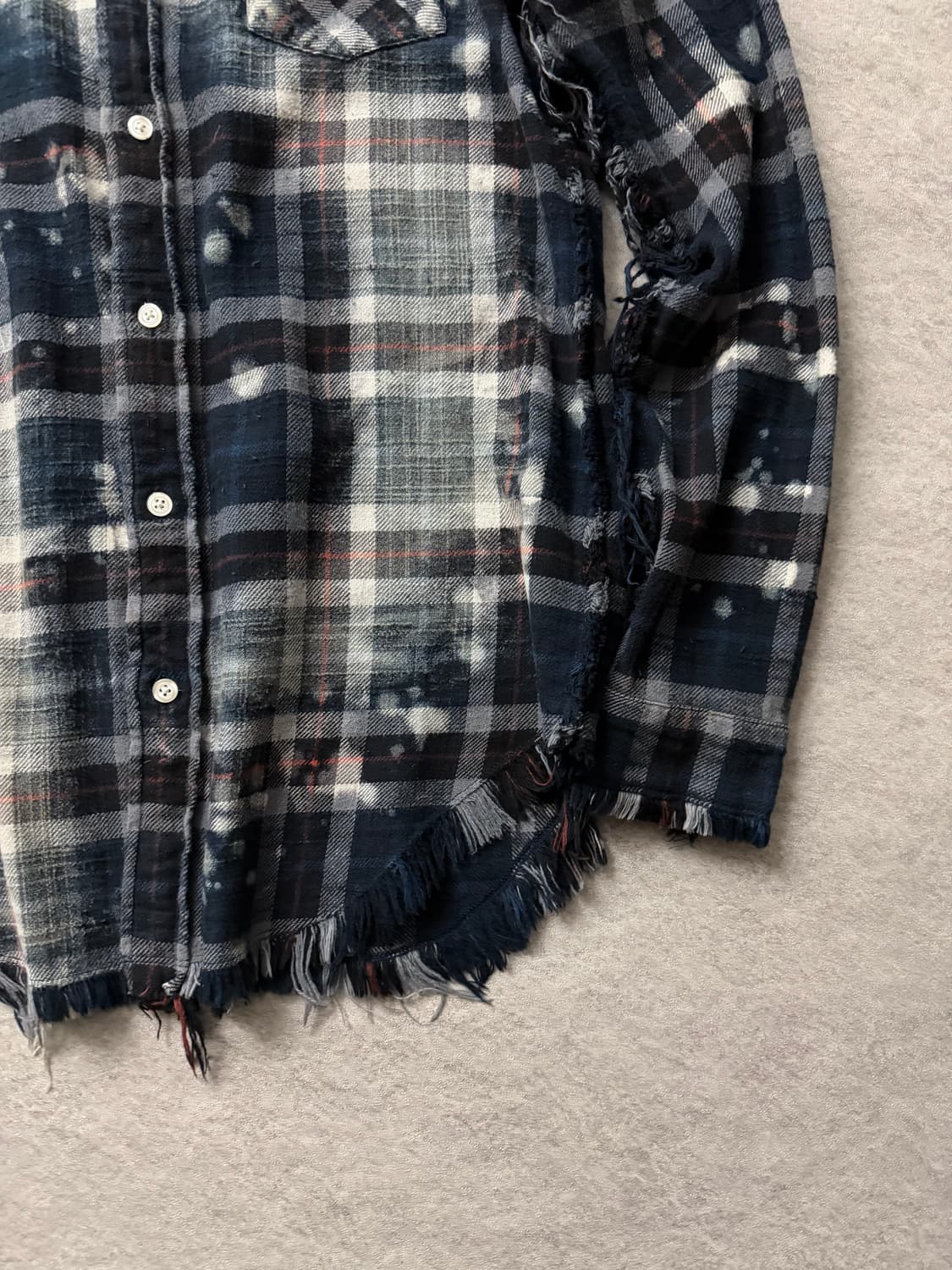 R13 블리치드 체크셔츠 상품이미지5