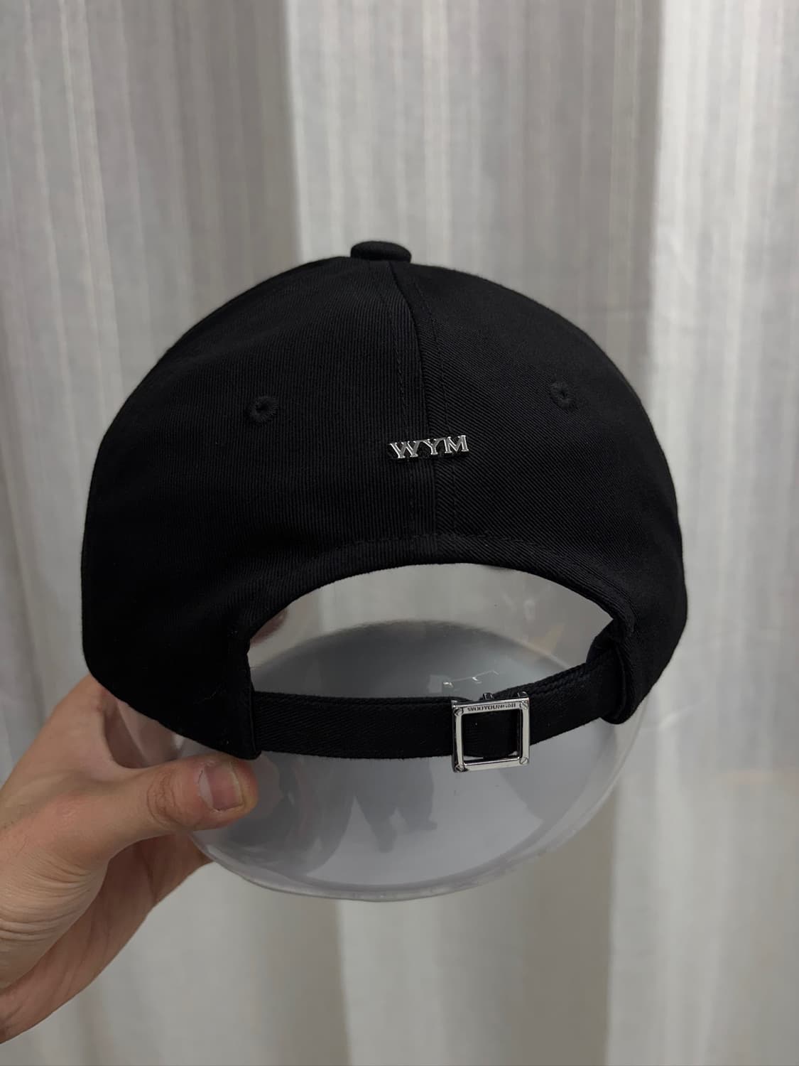 WOOYOOUNGMI 우영미 엠브로이드 블랙 볼캡 모자 상품이미지2