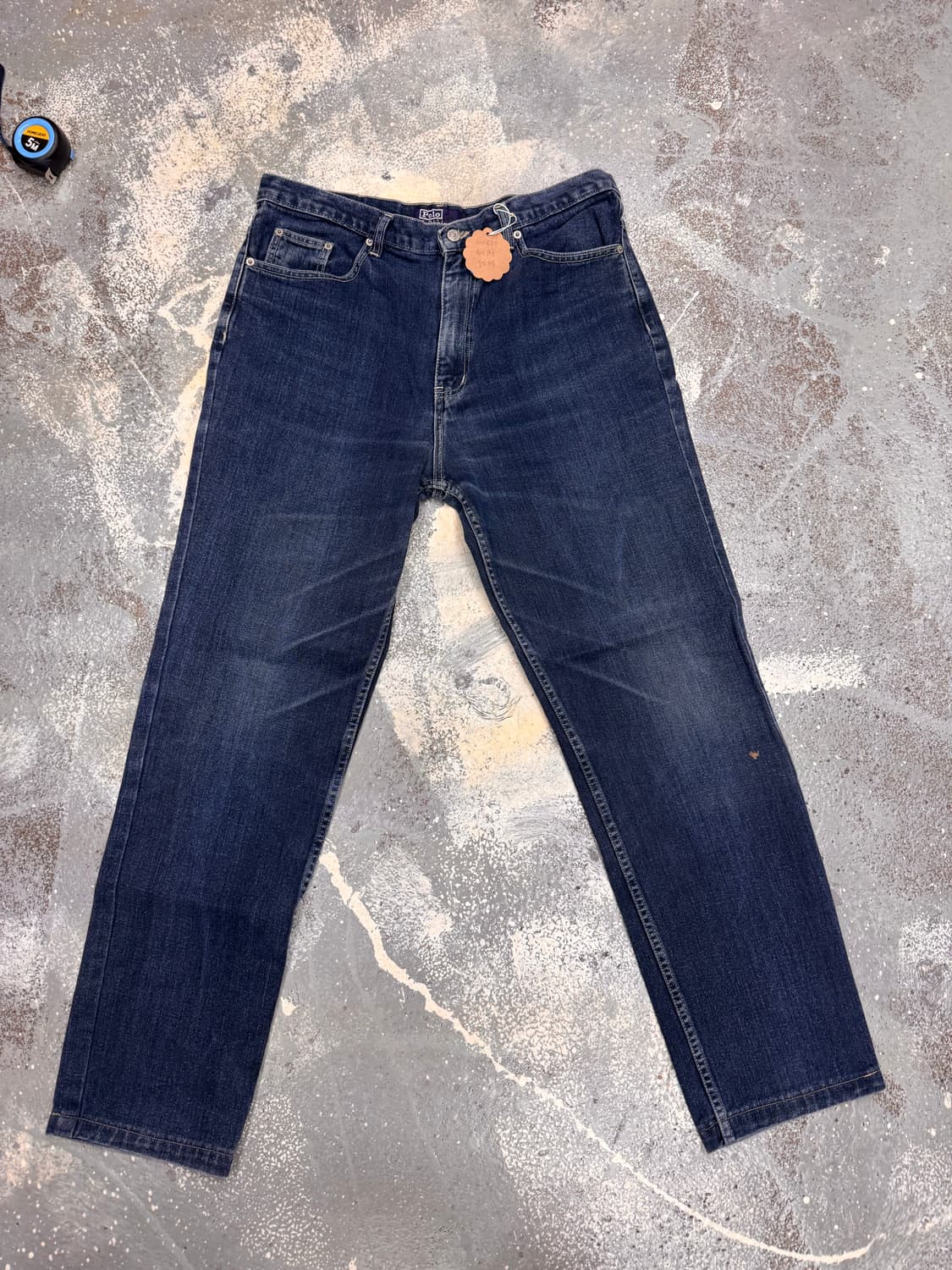 폴로 성조기 데님팬츠  실측 사진  상품이미지5