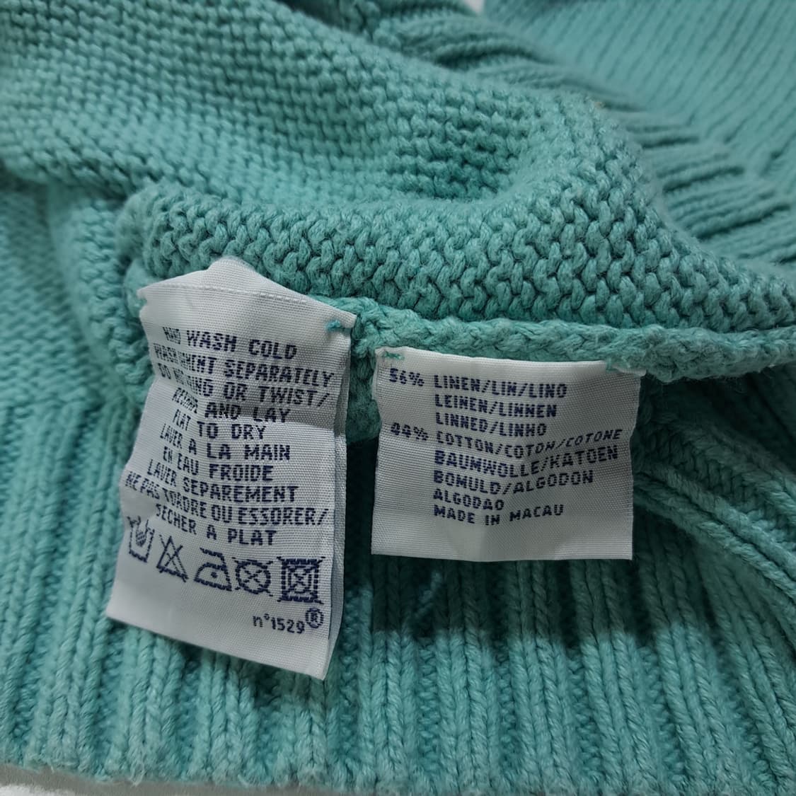 CL062 2XL 폴로 랄프로렌 90s 린넨 & 코튼 블렌드 에메랄드  상품이미지5