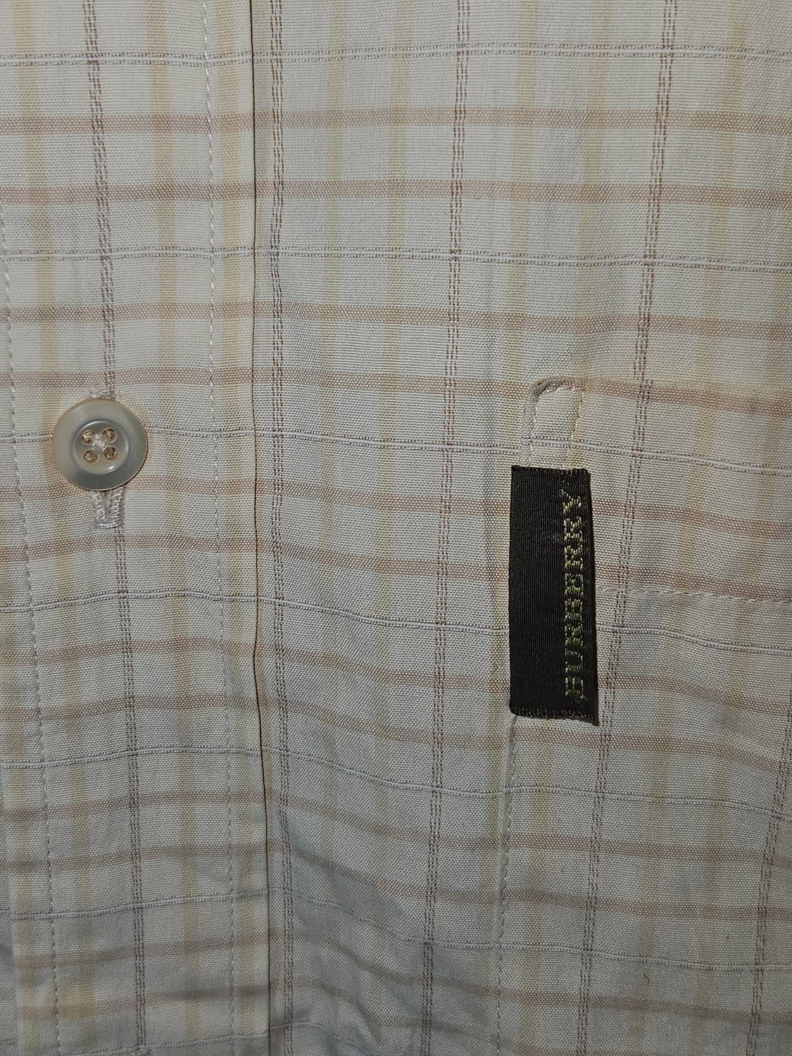 버버리 BURBERRY 체크 반팔셔츠 런던 정품 L 상품이미지3