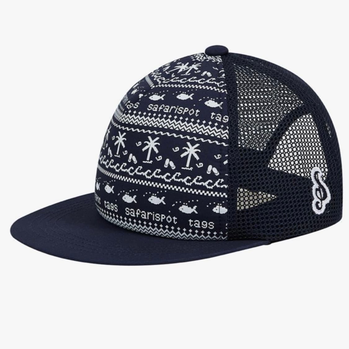 사파리스팟 S Clef Bandana Mesh Cap - Navy 상품이미지2
