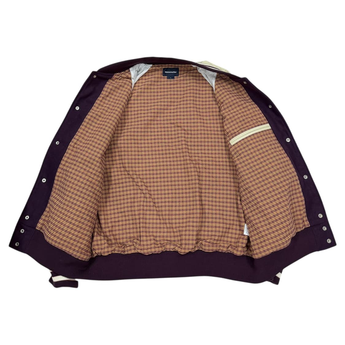 디스이즈네버댓 래글런 바시티 자켓 퍼플 L 상품이미지5