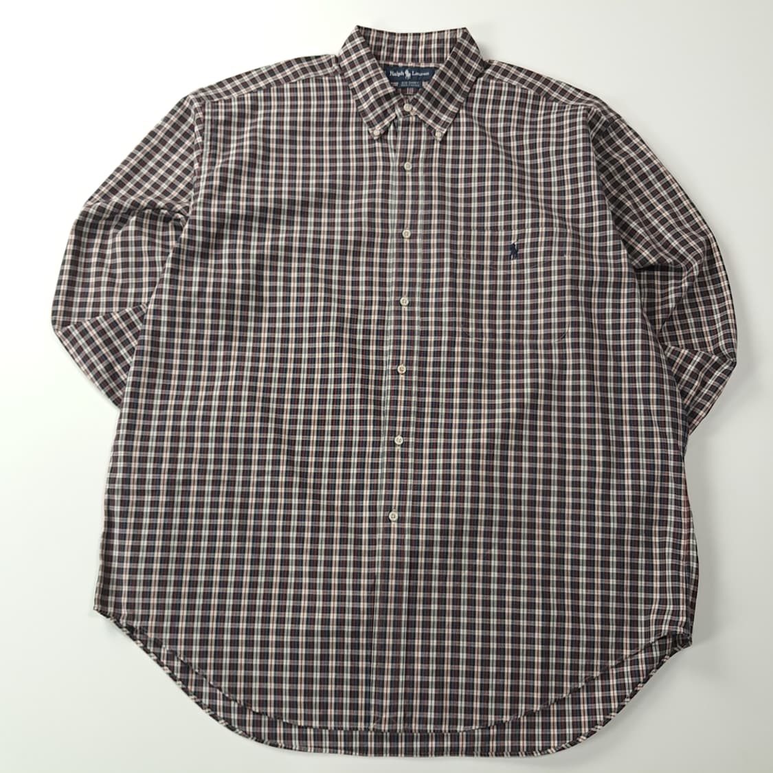 CK716 XL 폴로 90s 빅셔츠 스몰 레트로 타탄체크 셔츠남방 상품이미지1