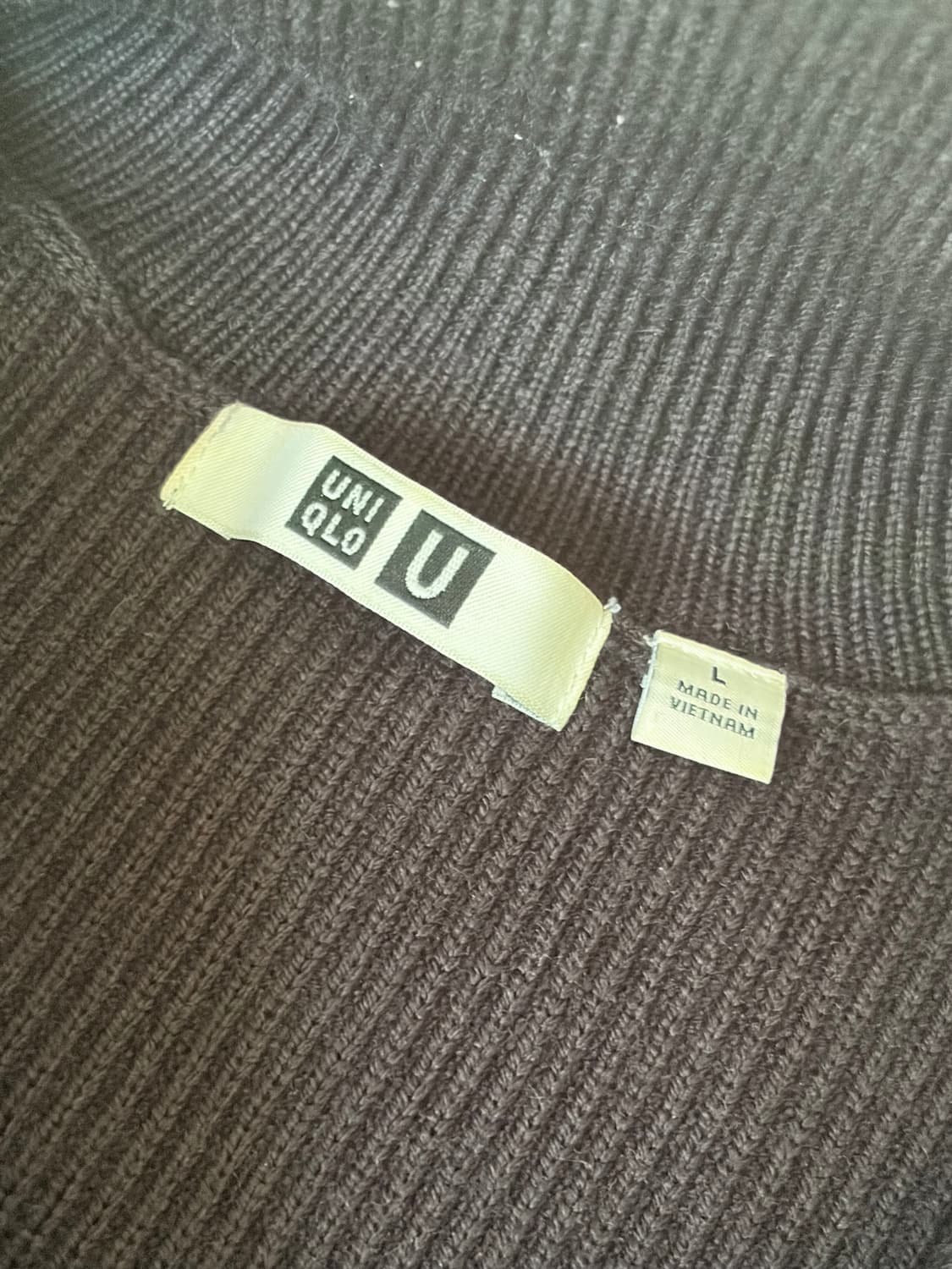 유니클로u 메리노 울 니트 풀집업 L 상품이미지2
