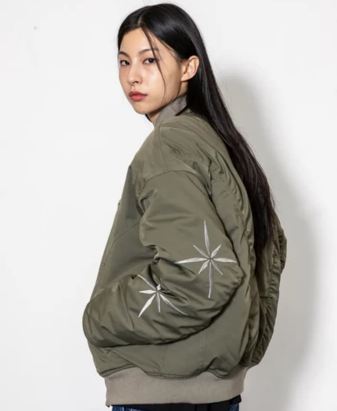 XJ107 인시전 셔링 MA-1 자켓 (KHAKI) M사이즈 상품이미지3