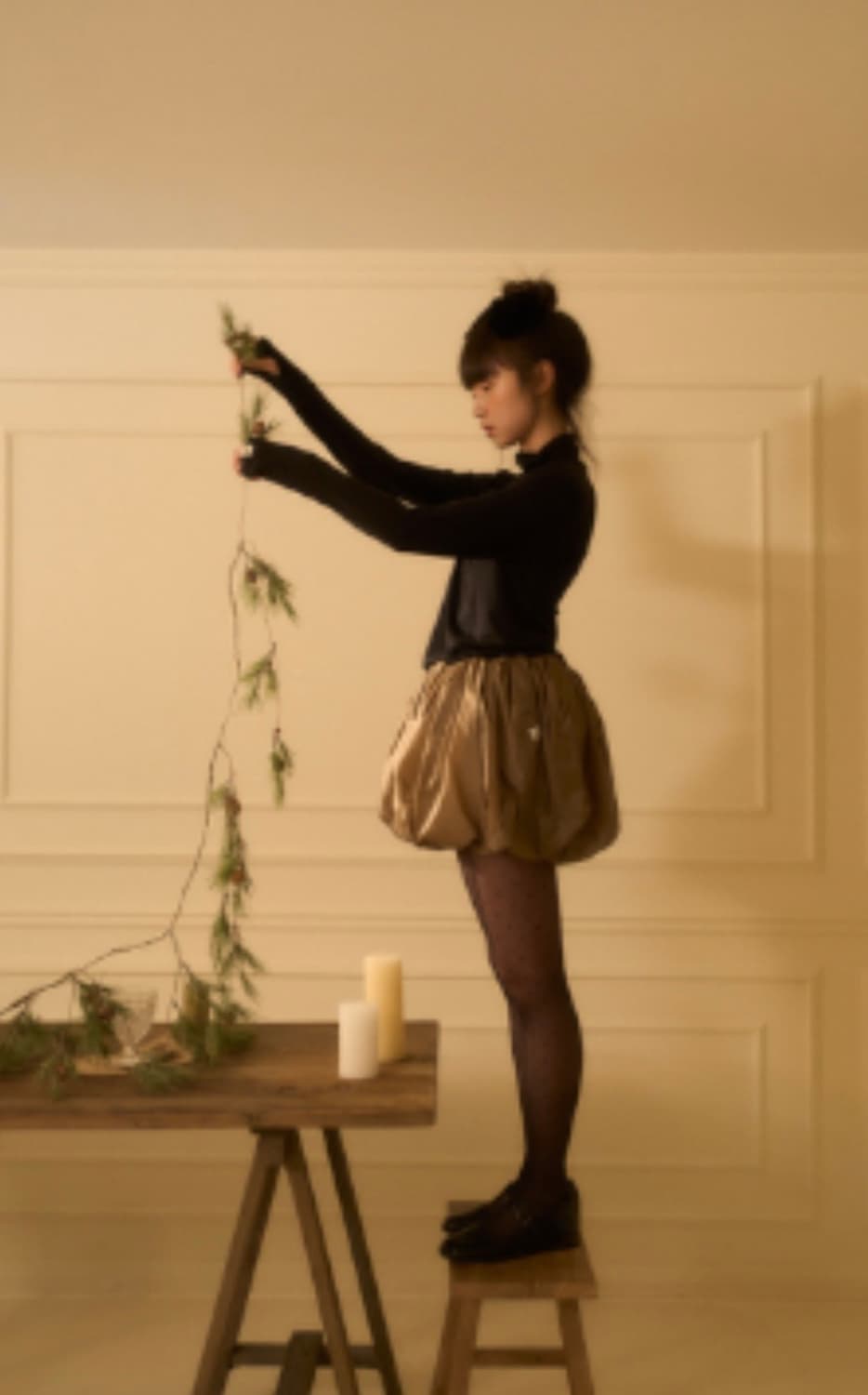 새상품 PUMPKIN VOLUME SKIRT-BROWN 헤 상품이미지7