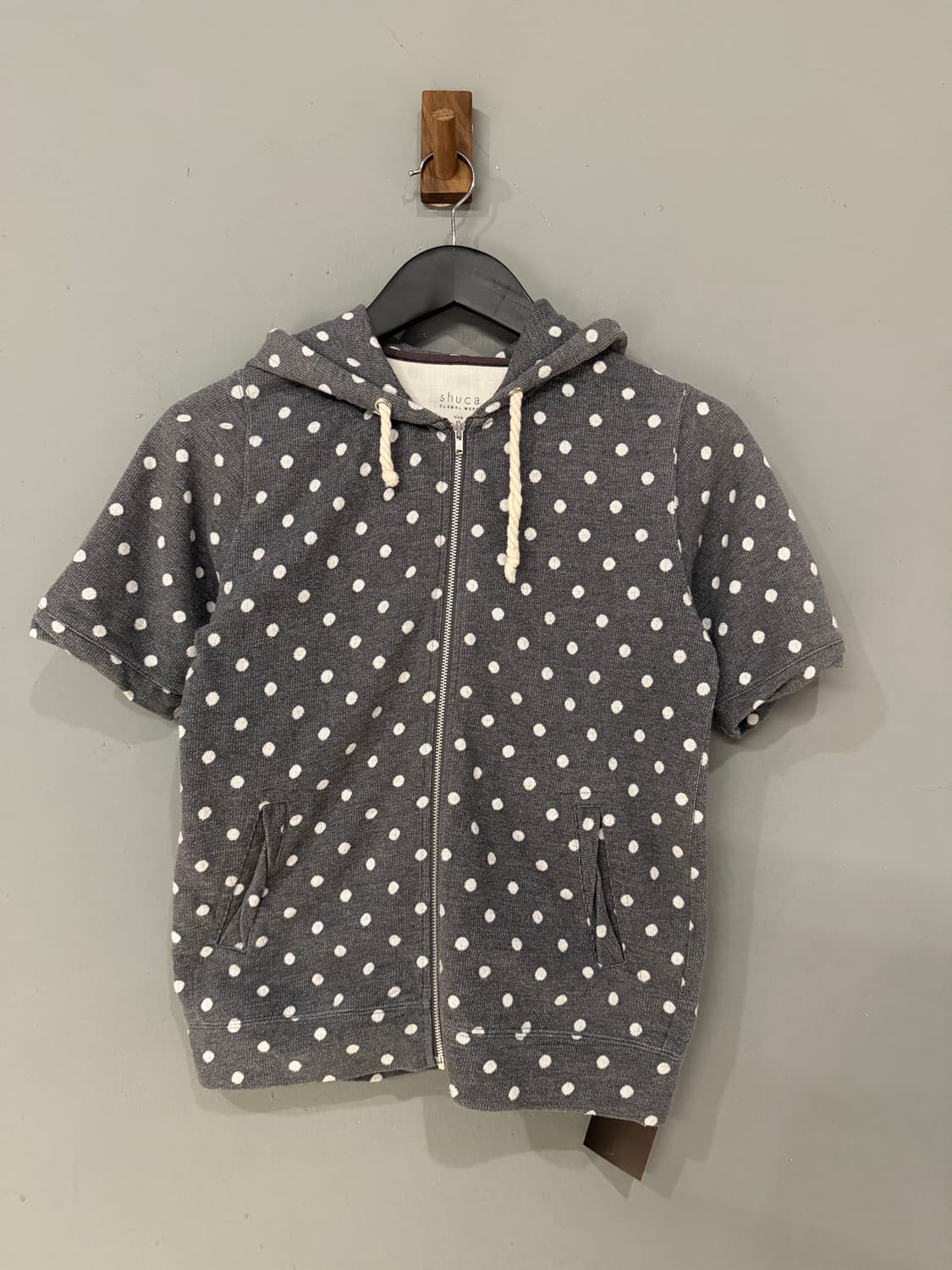 dot pattern hood zip-up 상품이미지4