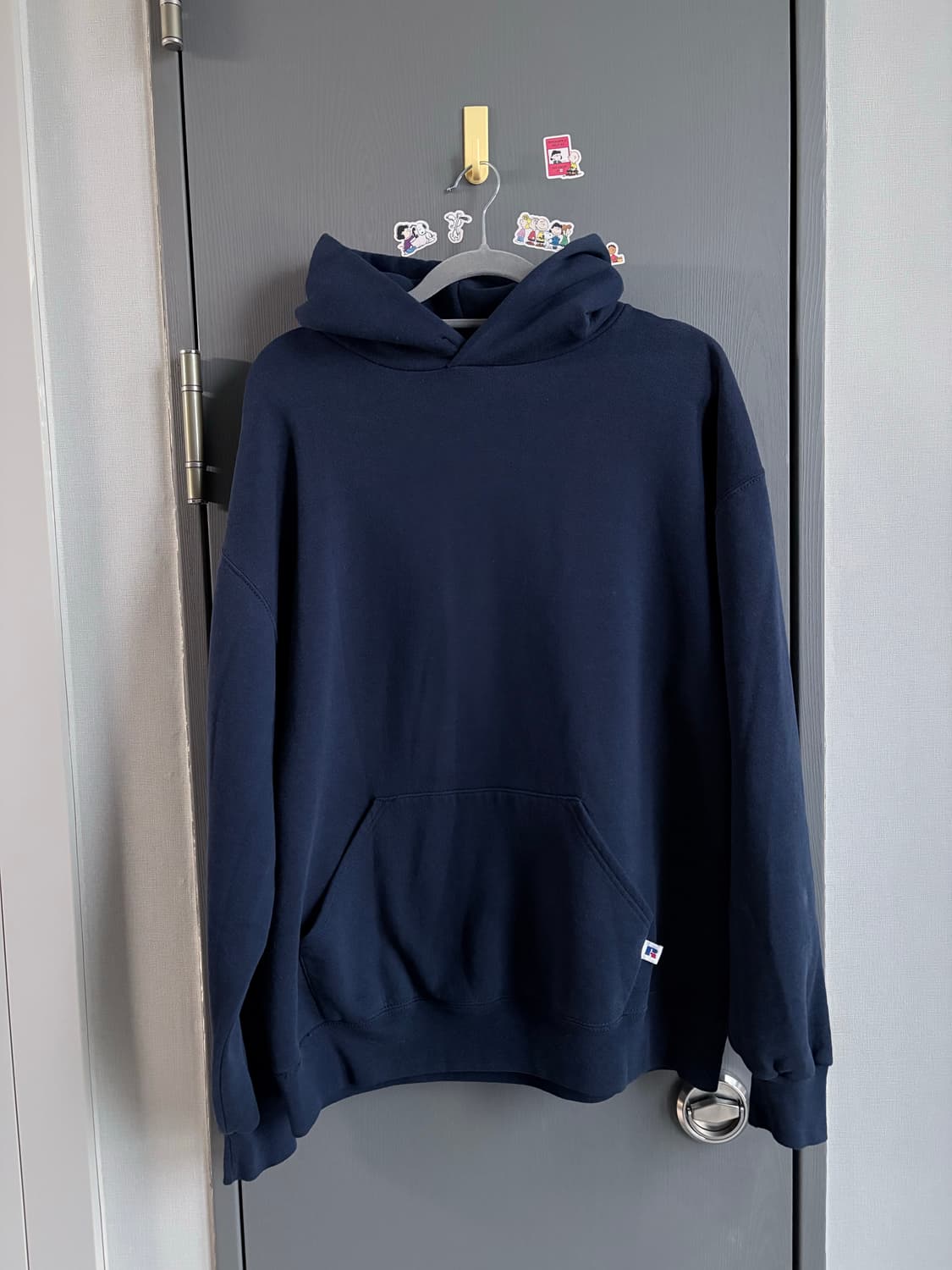 (L) 90s 러셀 USA 후드 네이비 상품이미지1