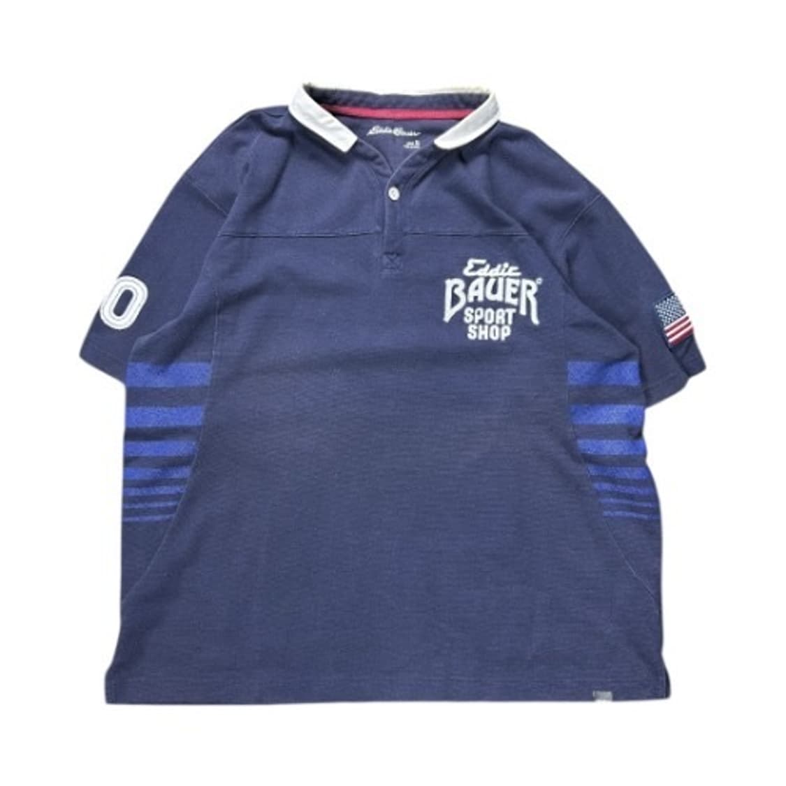 XL) 에디바우어 USA 패치 네이비 반팔 카라티 상품이미지1