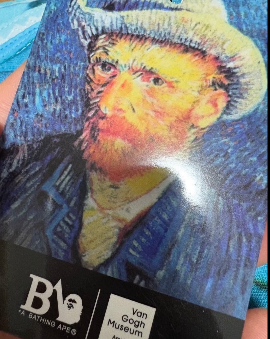 베이프 x 반 고흐 뮤지엄 샤크 풀 집 후드 옐로우 새상품 m,L 상품이미지3