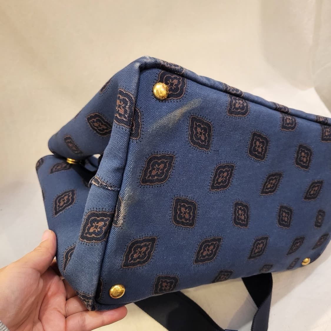 프라다 카나파 패턴 캔버스 토트백 가방 상품이미지7