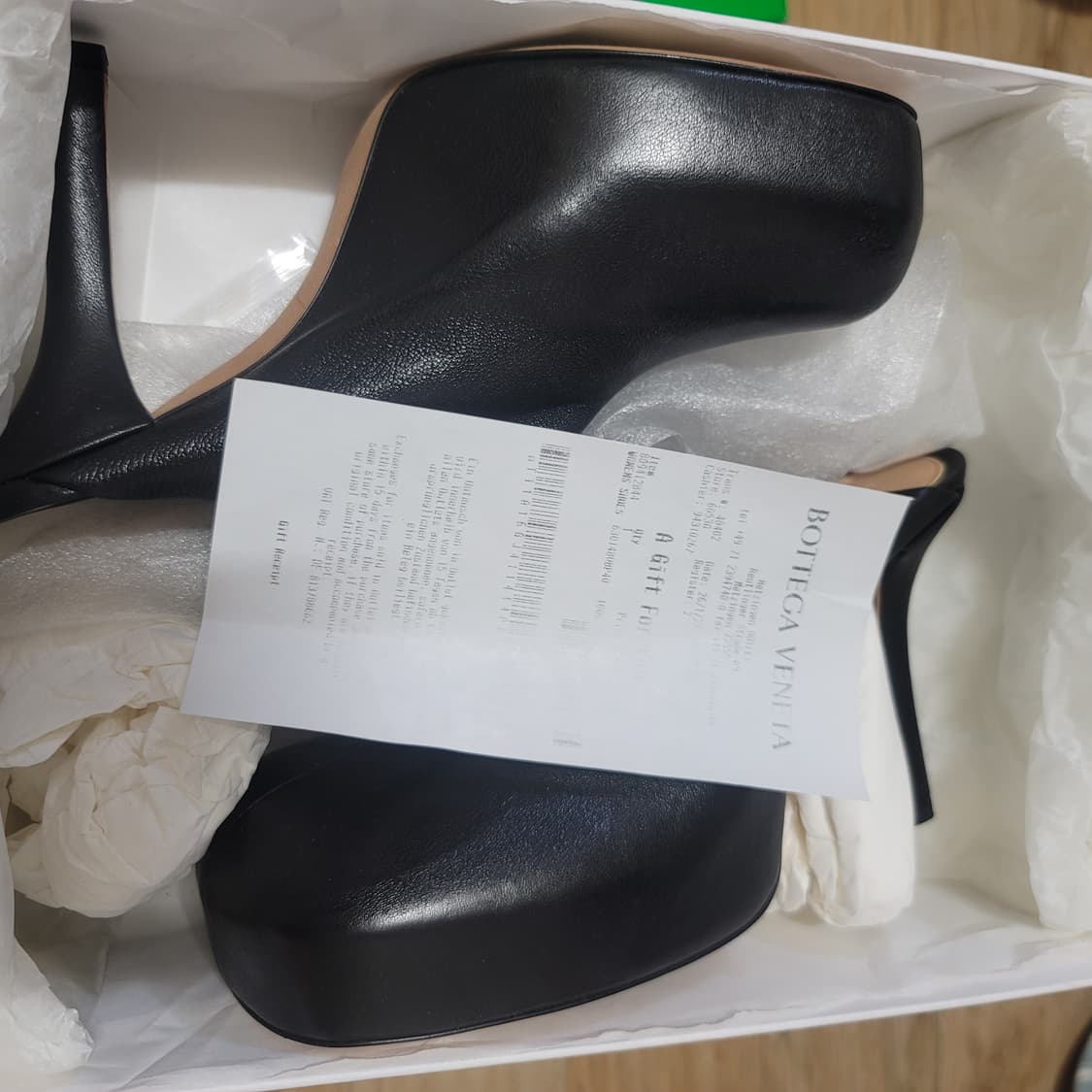 보테가베네타 볼드 힐 레더 뮬 샌들(새상품) 상품이미지1