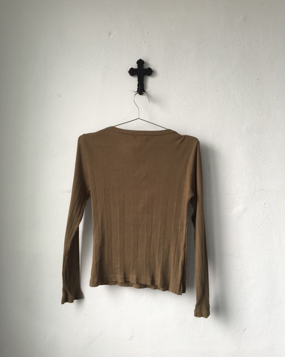 Henry neck ribbed sleeve 상품이미지2