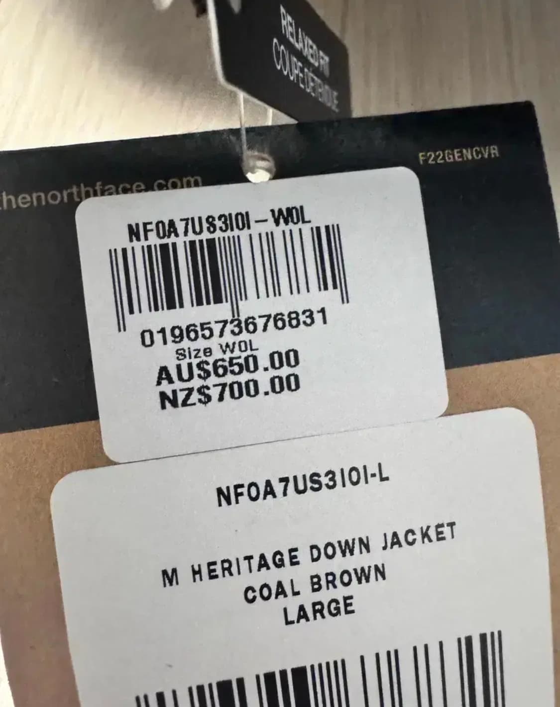 [새제품] 노스페이스 헤리티지 다운 600 카라코람 재킷 100-105 상품이미지6