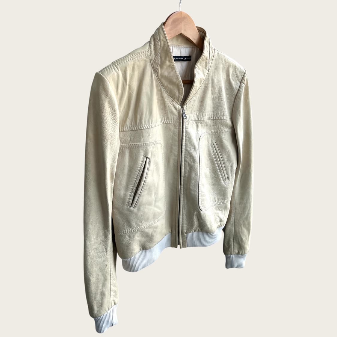 40/ 발렌시아가 Goat Leather 라이더 자켓 상품이미지1