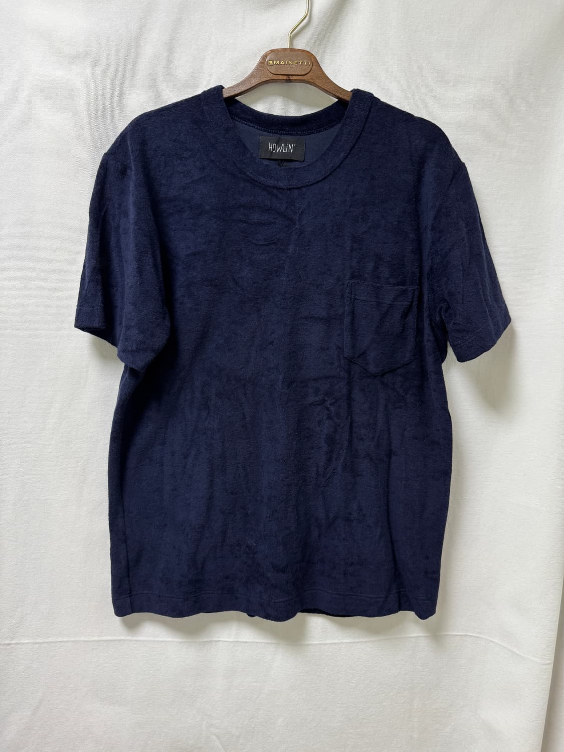 하울린 네이비 테리 코튼 반팔 티셔츠 M 상품이미지1