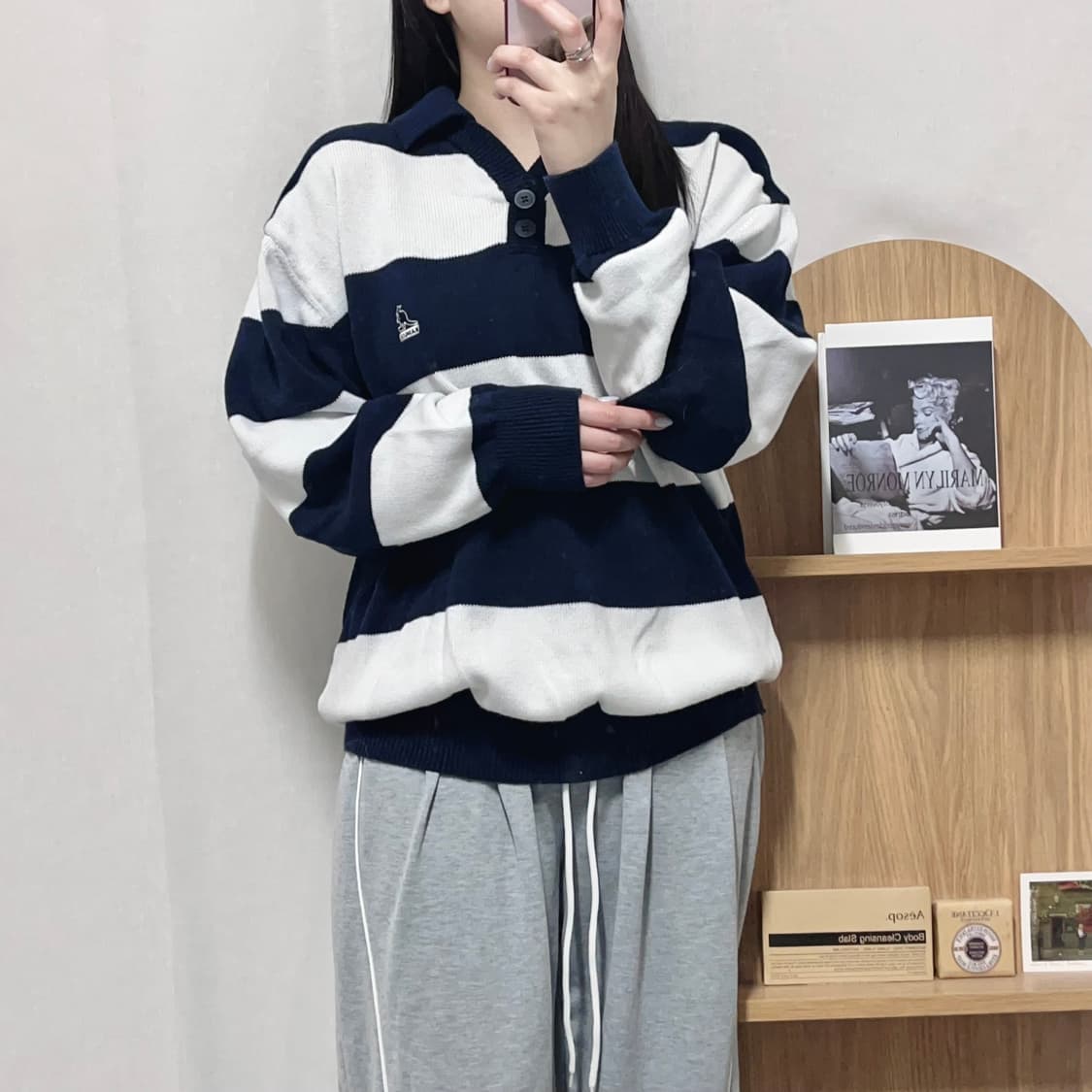 [정품] 캉골 단가라 카라 니트 [ M ] 상품이미지3