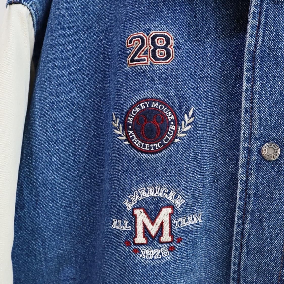 디즈니 90s 데님 바시티 자켓 상품이미지5