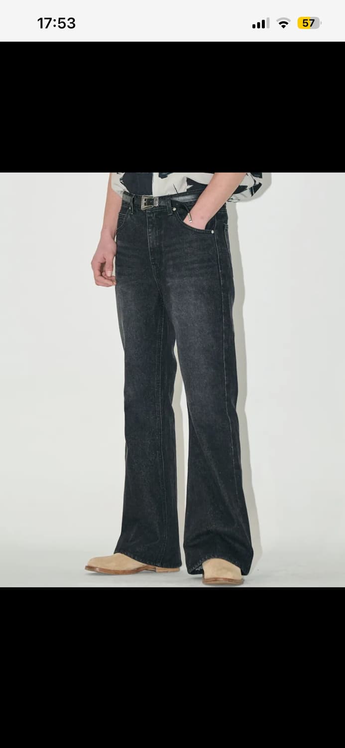 세미플레어 데님 팬츠 블랙  ZPLISH 상품이미지1