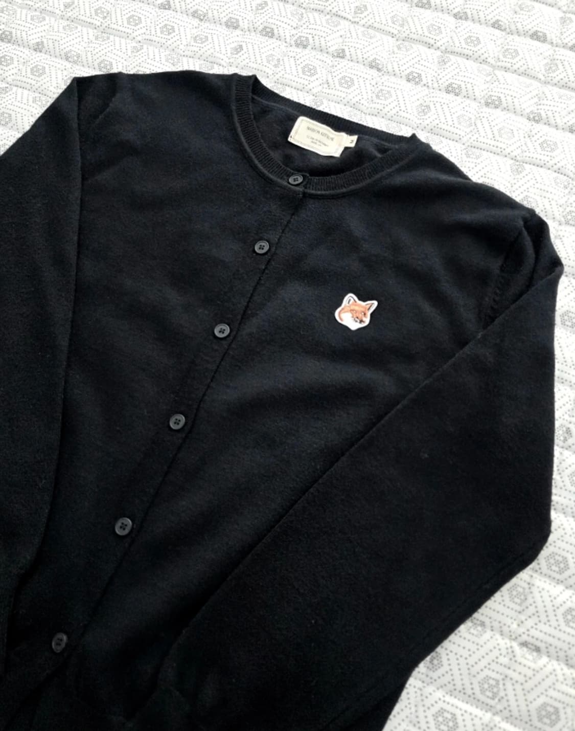 메종키츠네 폭스 패치 블랙 가디건 ~55반 상품이미지4