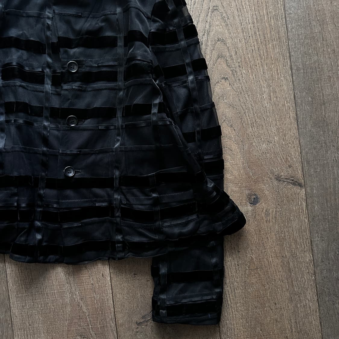 Velour Line Patchwork Tulle Jacket 상품이미지7