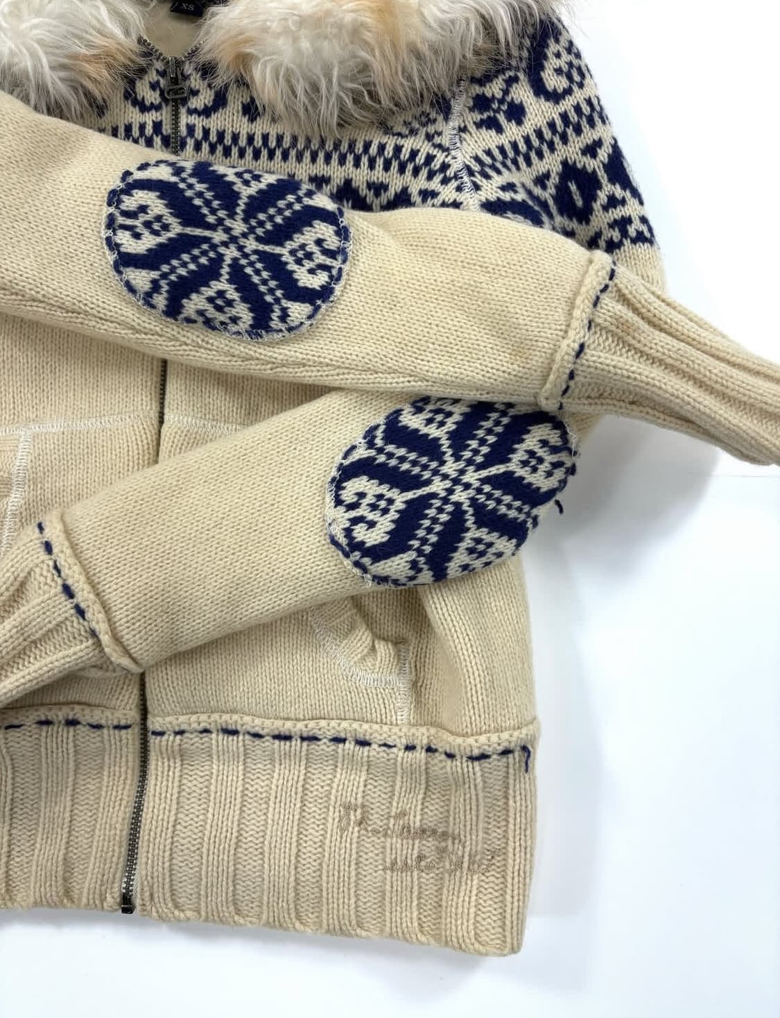 폴로 랄프로렌 여성 럄스 울 니트 퍼 후드집업  상품이미지2