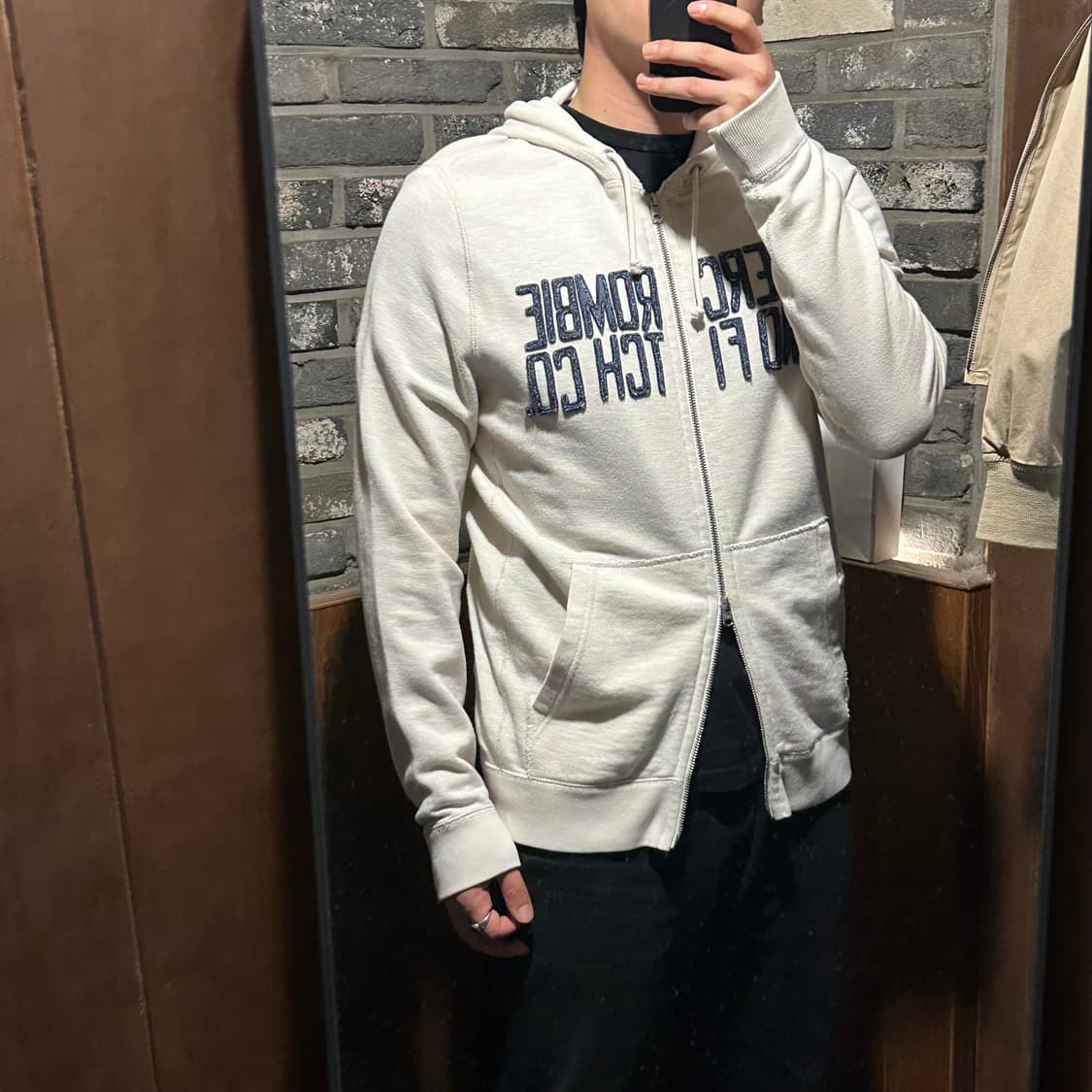 L) 아베크롬비 스펠로고 2way 후드집업 상품이미지9