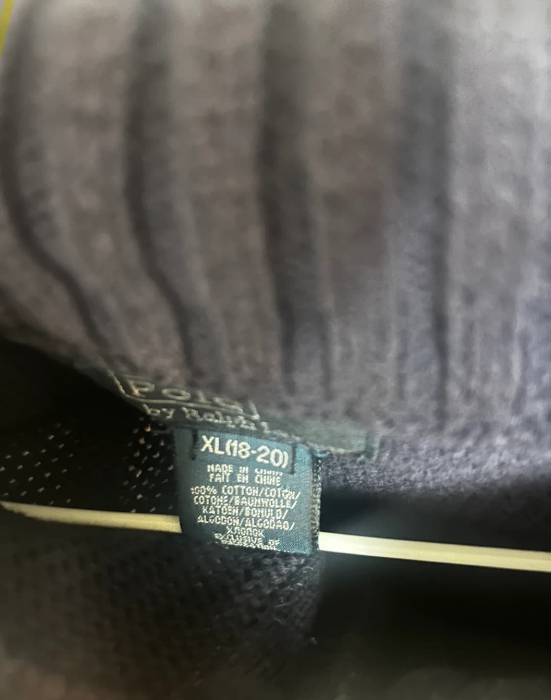 정품 폴로랄프로렌 빅포니 네이비 니트집업 상품이미지3