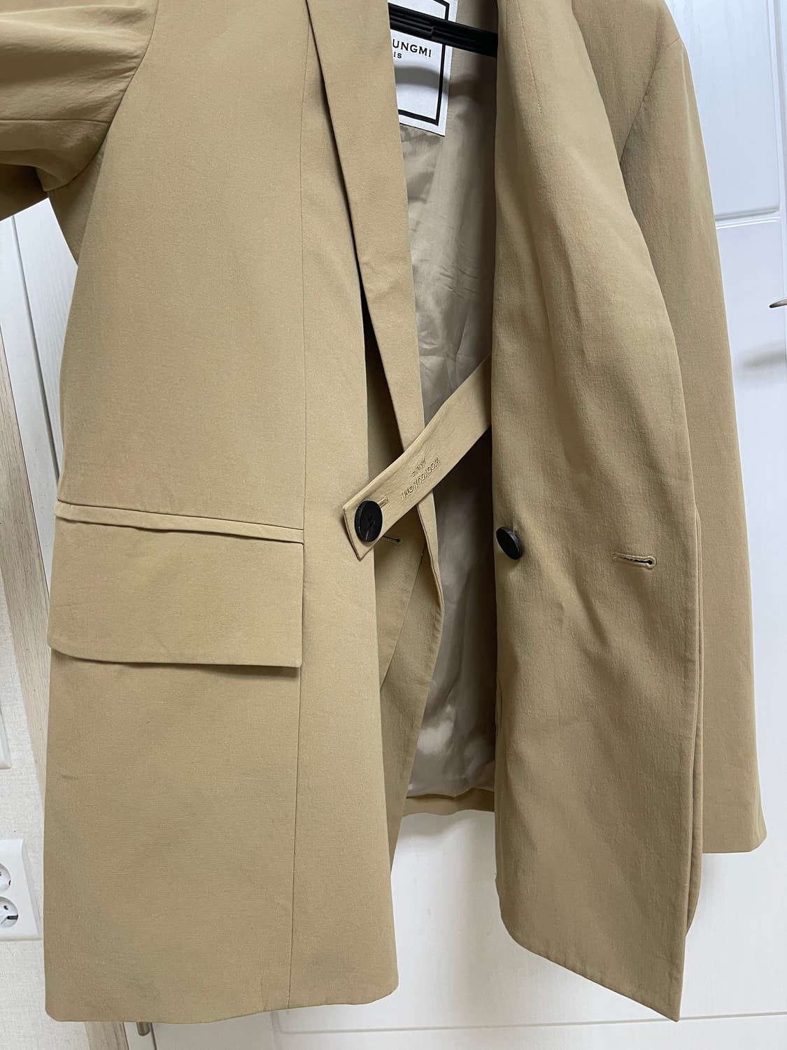 우영미 베이지 싱글 블레이저 48 사이즈 상품이미지8