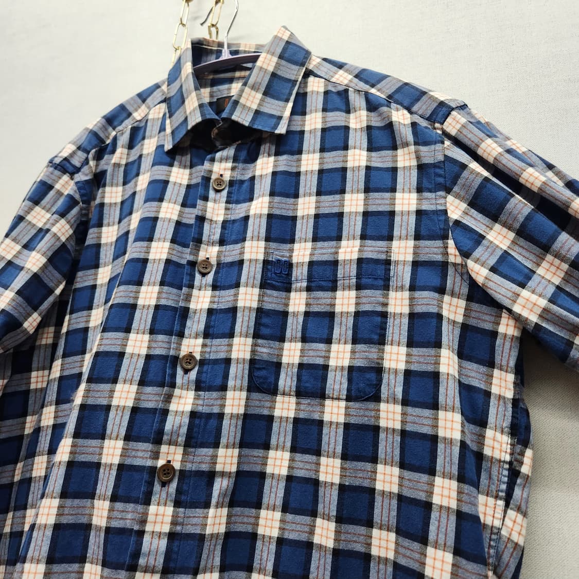 닥스 로고 원포켓 체크 셔츠 100(L) 상품이미지3