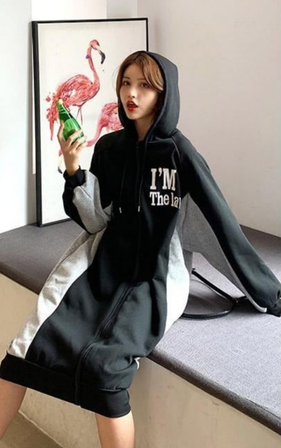 오버핏 후드 집업 점퍼(기모) 상품이미지2