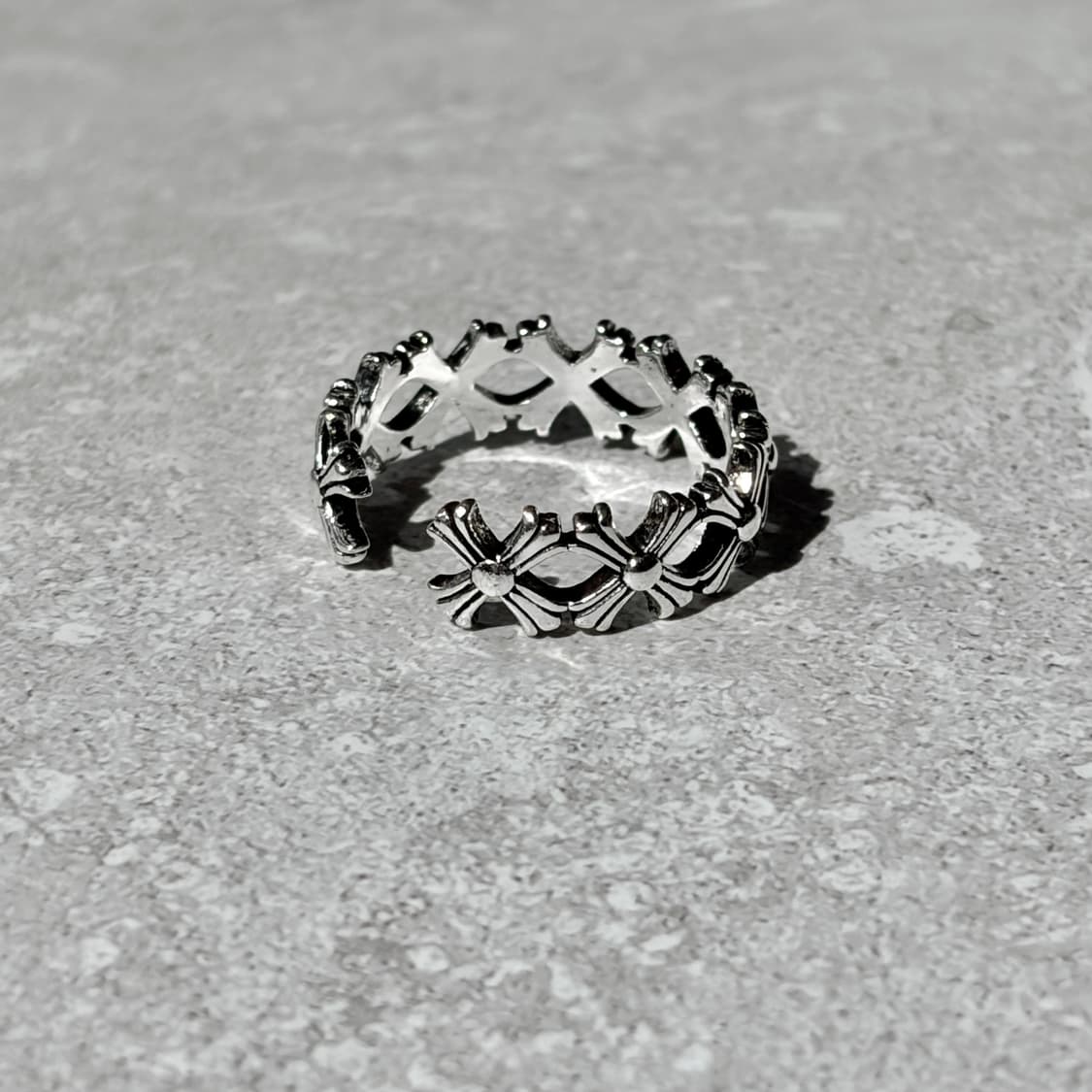 Oribell 크롬 멀티 크로스 링크 925실버 오픈링 반지 상품이미지6