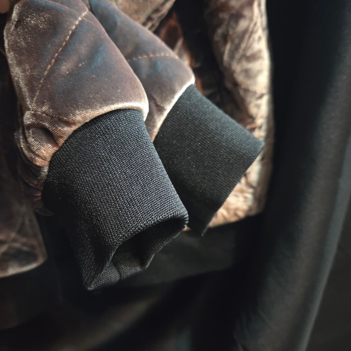 자라 맨 벨벳 퀼팅 봄버 자켓 상품이미지6