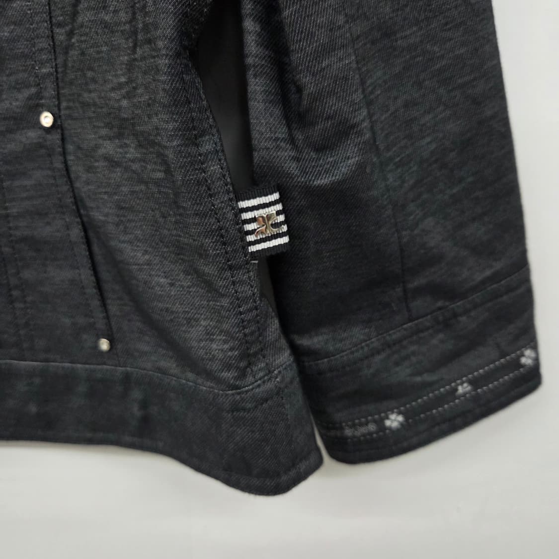 꾸레쥬 블랙 데님 자켓 여성 XS 상품이미지4