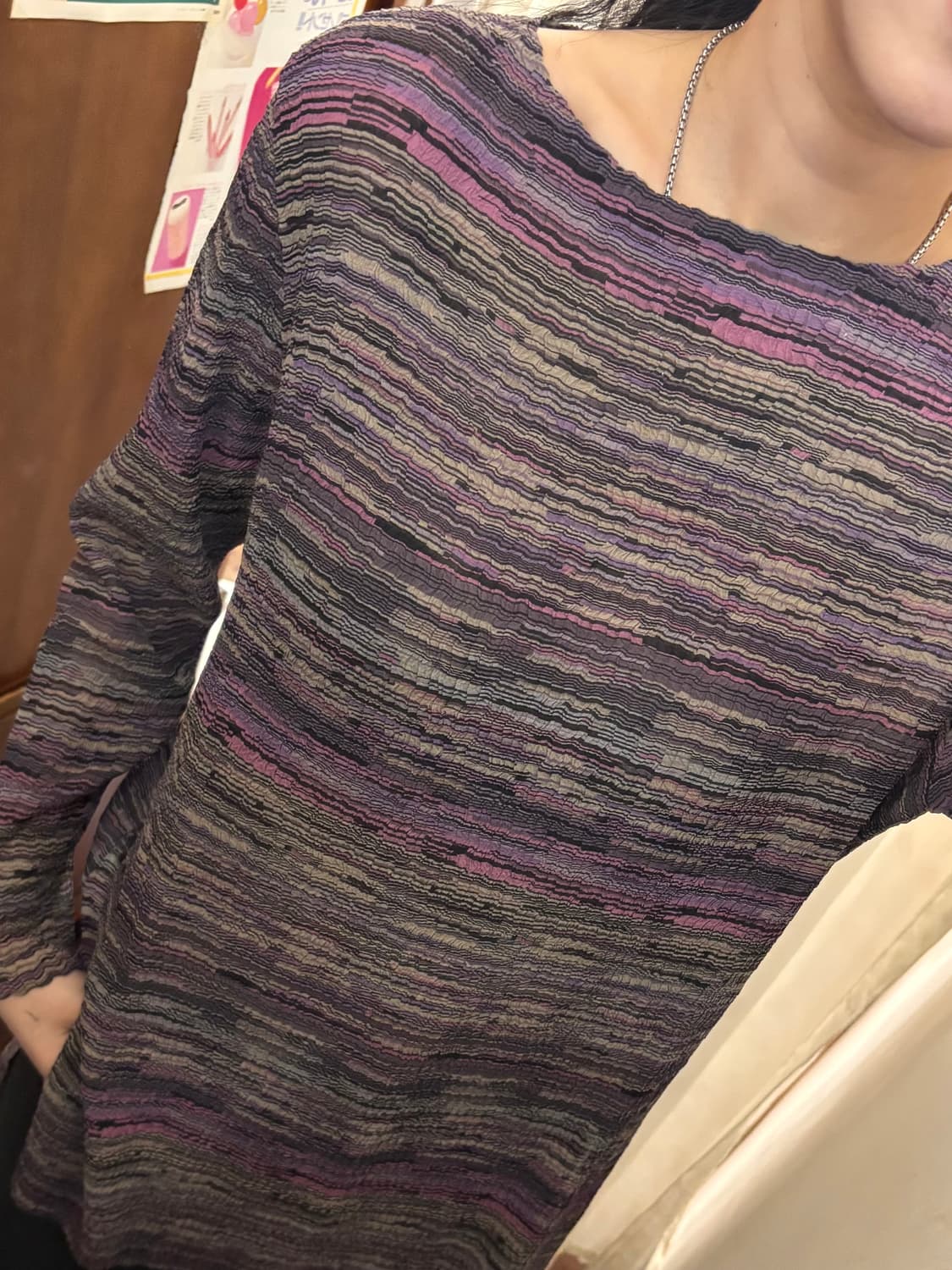 Japanese vintage striped T-shirt 상품이미지4