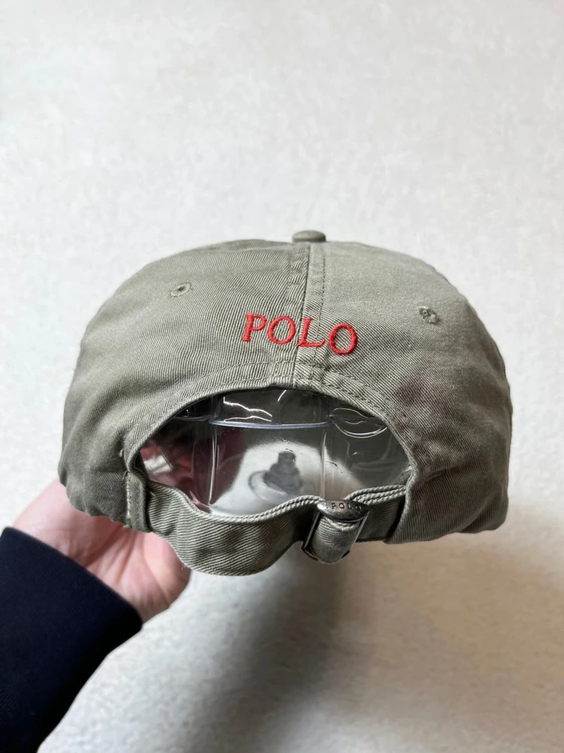 폴로 랄프로렌 00's 피그먼트 카키 로고 볼캡 A1684 상품이미지5