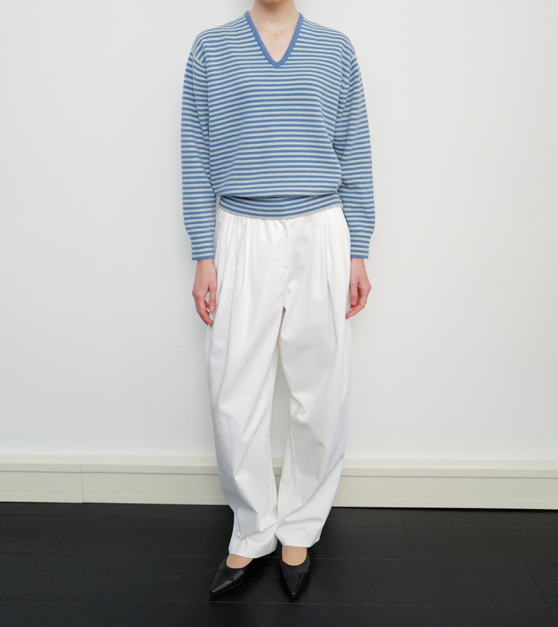 문달 리스카 니트 moondalRisca Knit in Fade Blue 상품이미지2