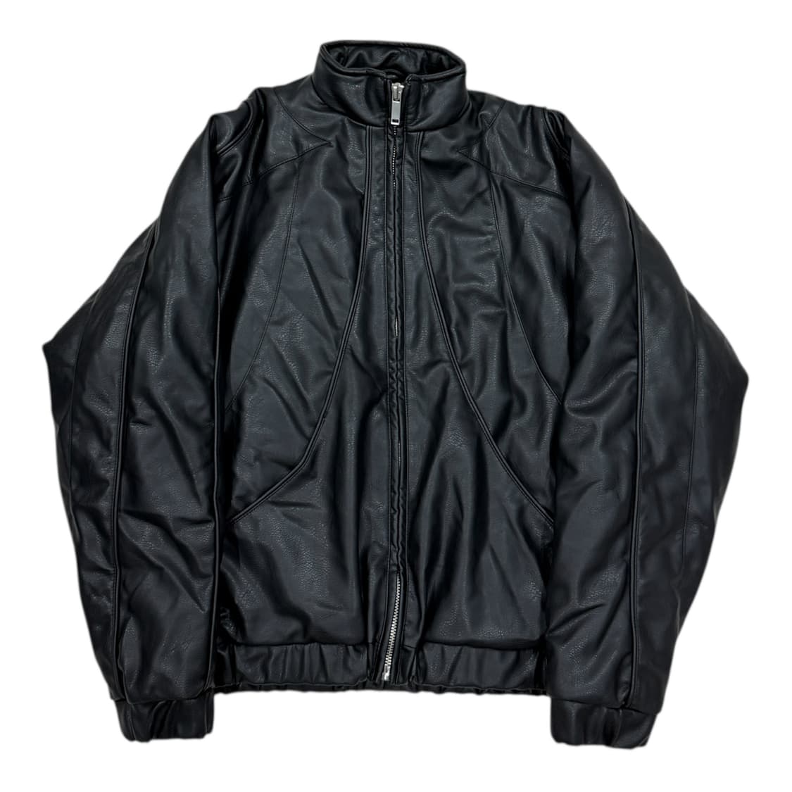 ZARA 자라 테크니컬 레더 자켓 점퍼 블랙 M 상품이미지1