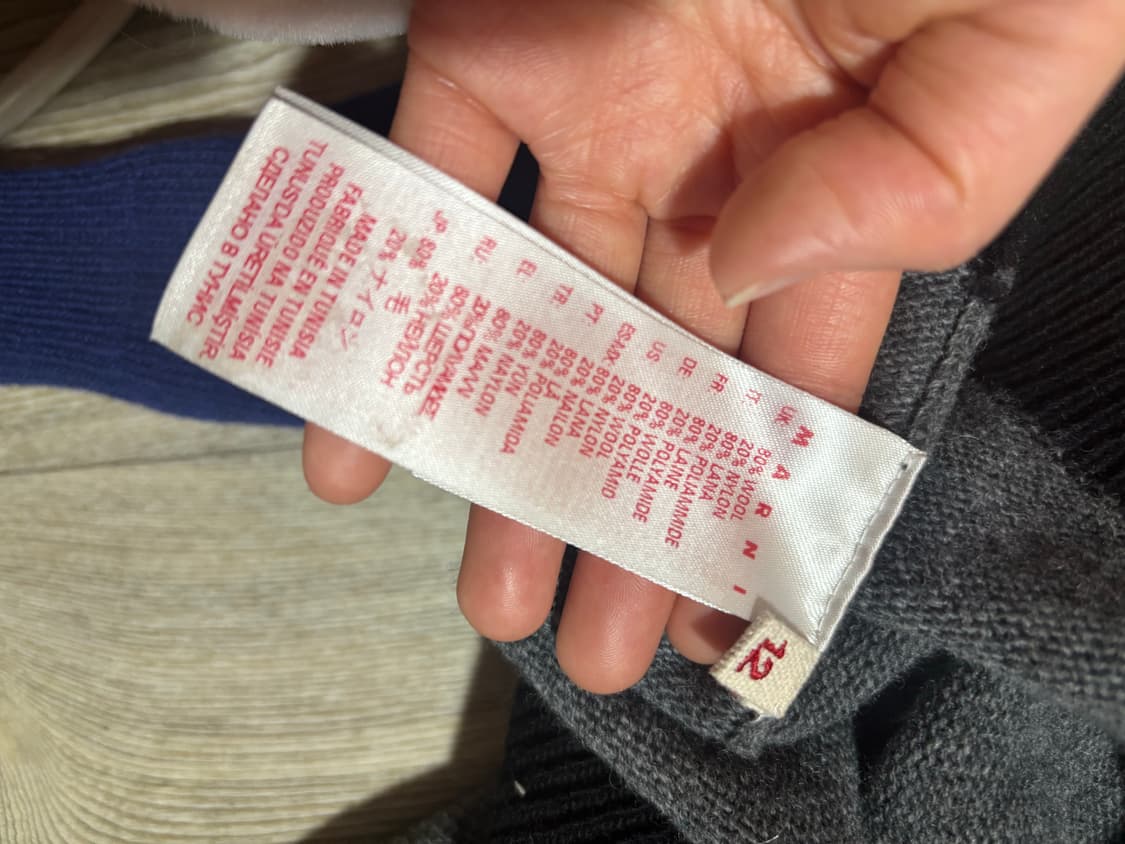 마르니 배색 니트 상품이미지3