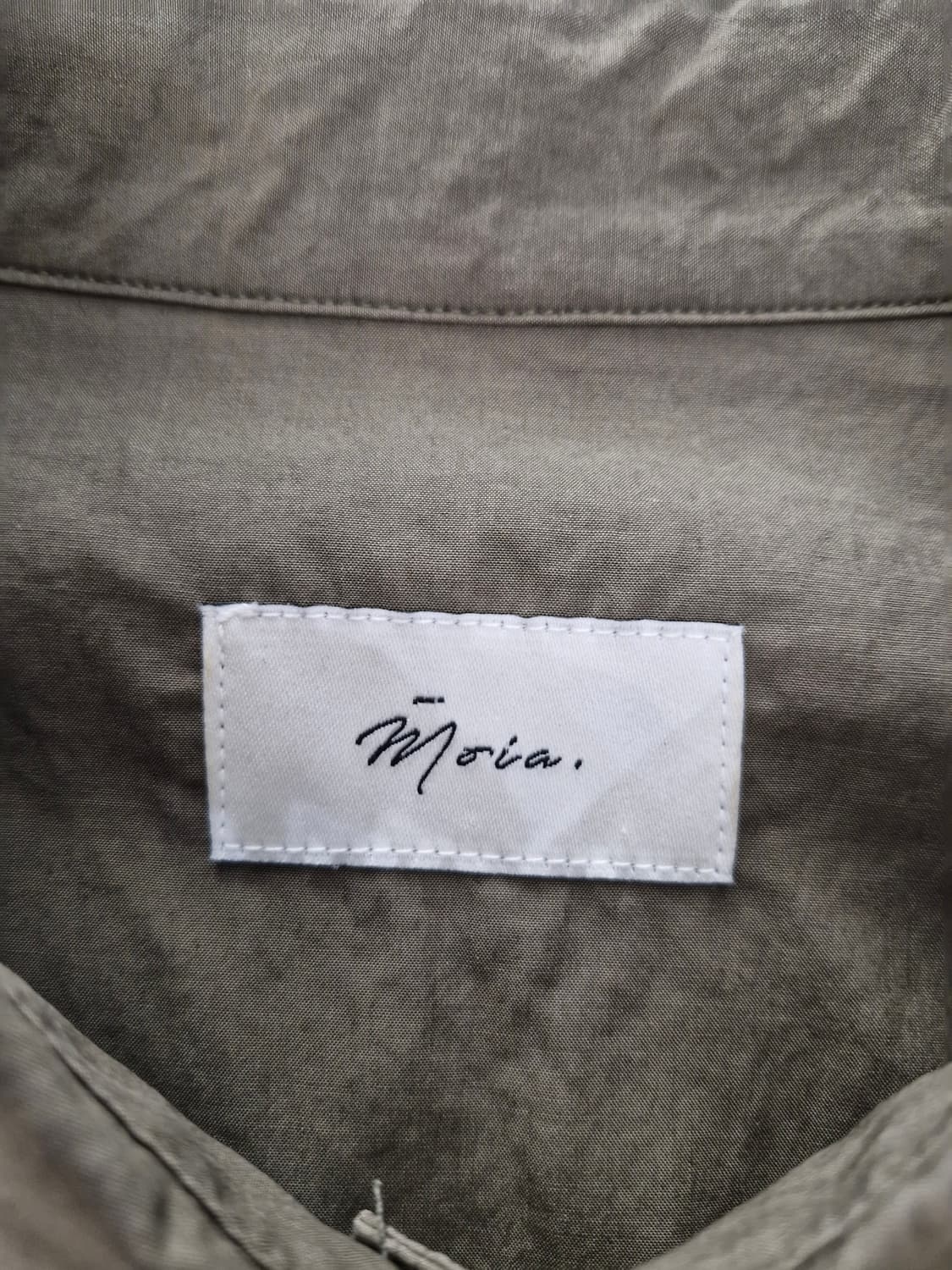 모이아(MOIA)하프 박스 셔츠 카키 상품이미지5