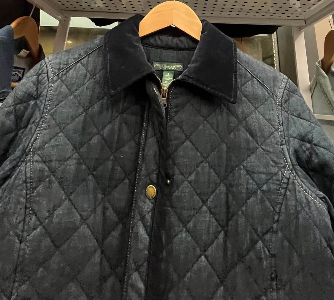 로렌 랄프로렌 퀼팅 자켓 데님 블랙 상품이미지2