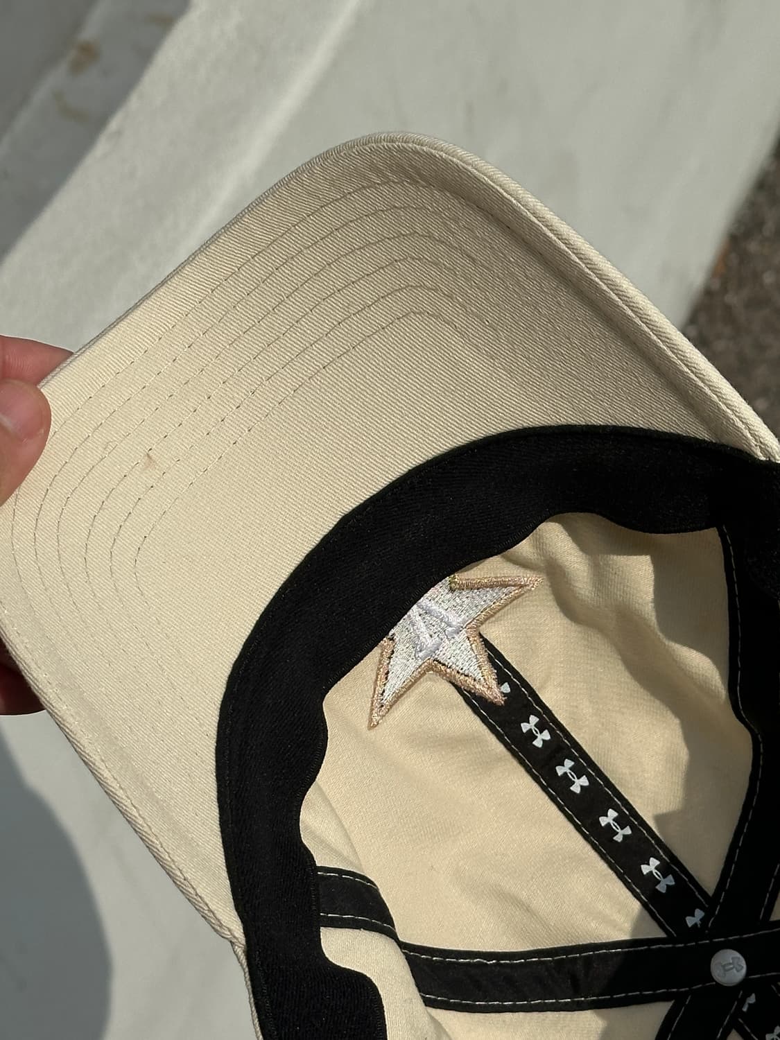 [F] 언더아머 여성 스타로고 볼캡 모자 베이지 상품이미지5