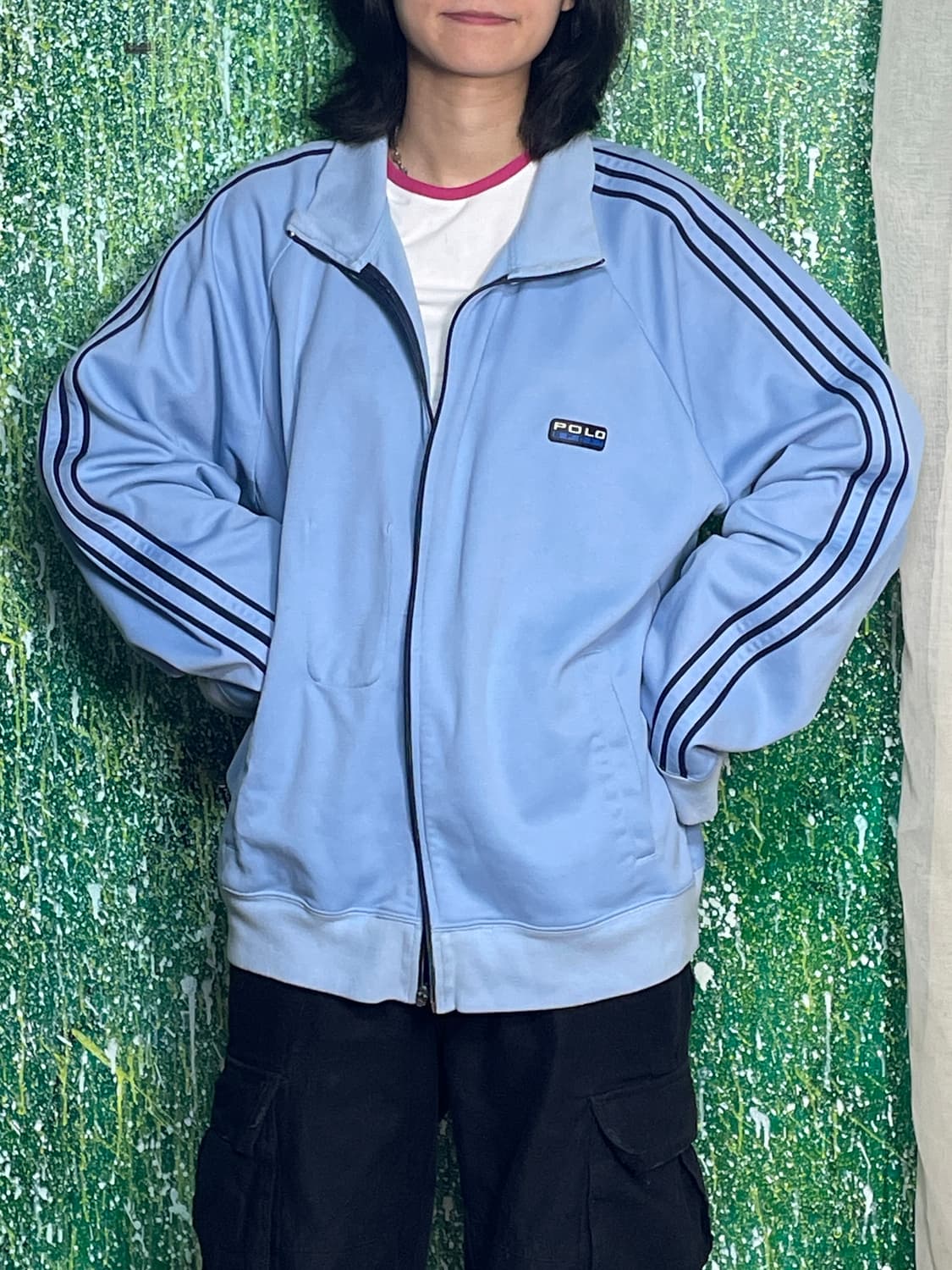 극희귀 90s 폴로 스포츠 스카이블루 하늘색 져지 2XL 상품이미지1