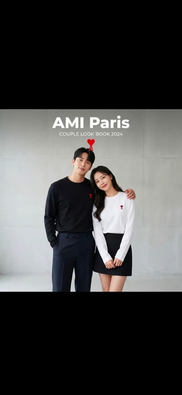 🔥[새상품/QR정품]🔥아미 롱 슬리브 스몰로고 블랙,그레이, 화이트 상품이미지2