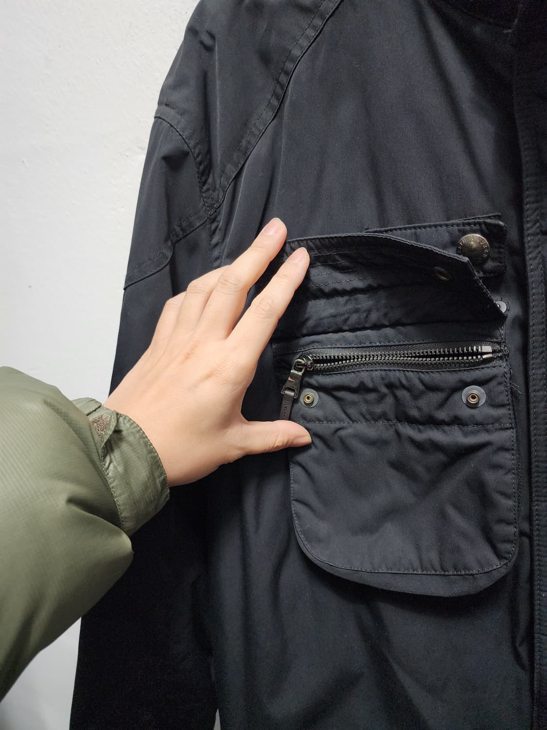 폴로 유틸리티 헌팅 가죽배색 커뮤터 누빔점퍼 상품이미지4