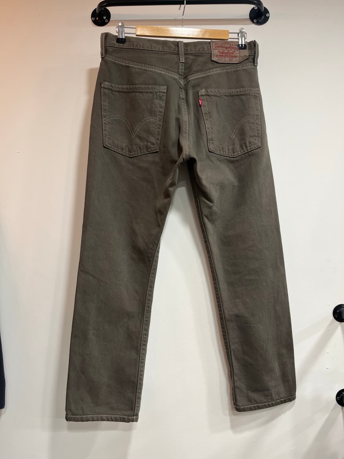 리바이스 501 올리브컬러 데님팬츠 상품이미지2